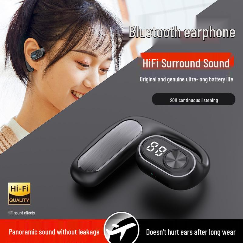 M35 Wireless Bluetooth Open-Ear Air Conduction Earbuds for Sports Running with 5.3 Stereo Sound.