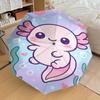 1PC Axolotl Hearts Umbrella-8-Rib Reinforced Portable Folding Travel Suitable for All Seasons Outdoor Daily Use-G335