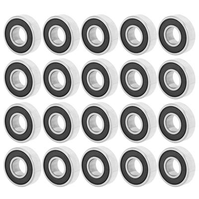 20pcs 698RS Rubber Sealed  Deep Groove Ball Bearings 8mmx19mmx6mm