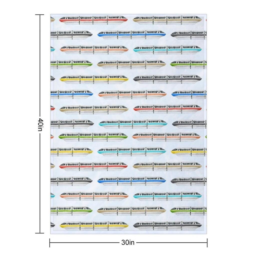 Monorail Rainbow Throw Blanket Decorative Sofa Warm Halloween Summer Beddings Blankets