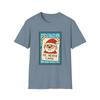 Unisex Softstyle T-Shirt Crayon Santa Drawing Frosted Window Christmas Winter