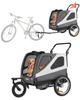 Dog Bike Trailer, Supports Up To 45 Kg, 2-in-1 Pet Stroller Cart Bicycle Carrier for Small & Large Dogs