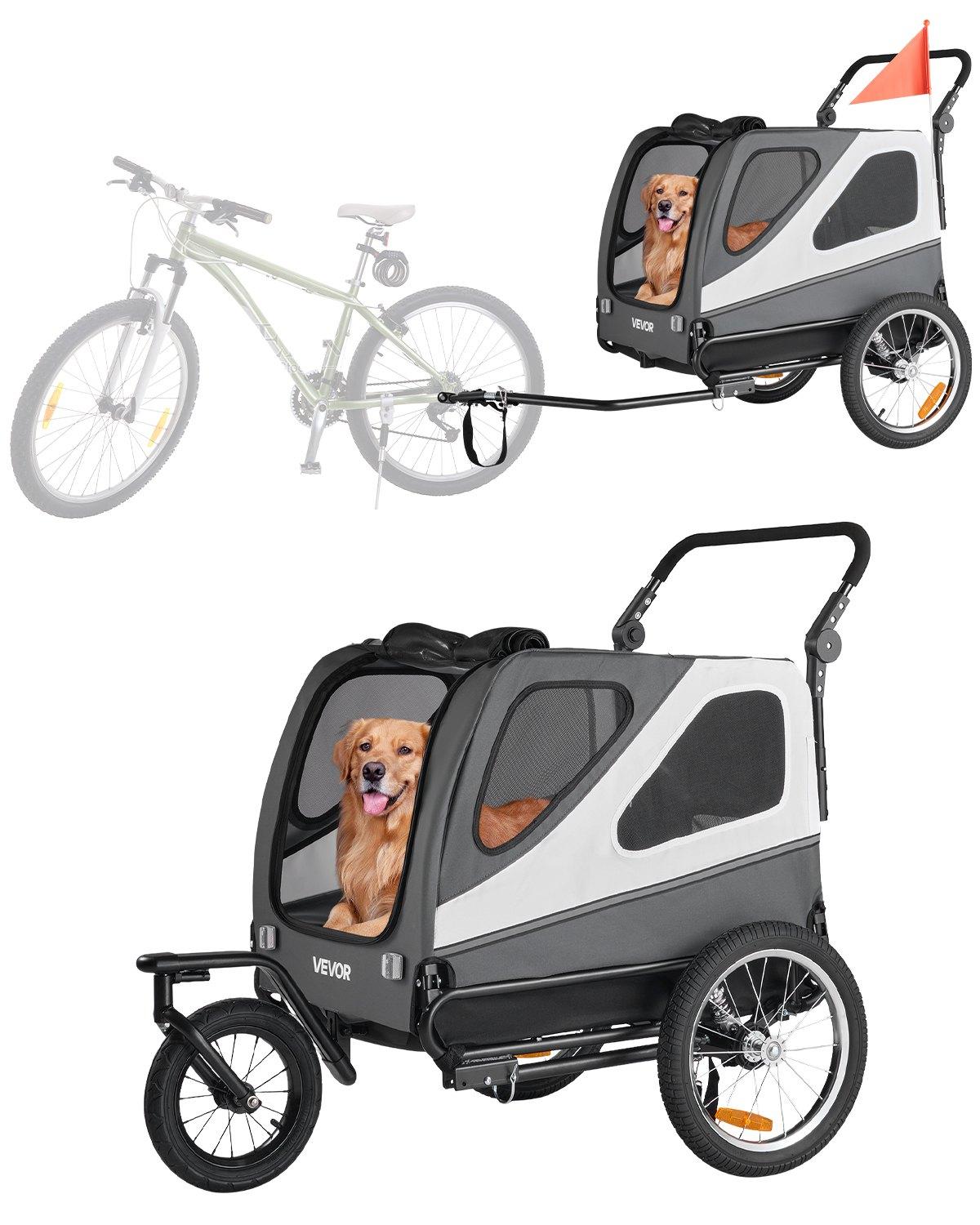 VEVOR Dog Bike Trailer, Supports up