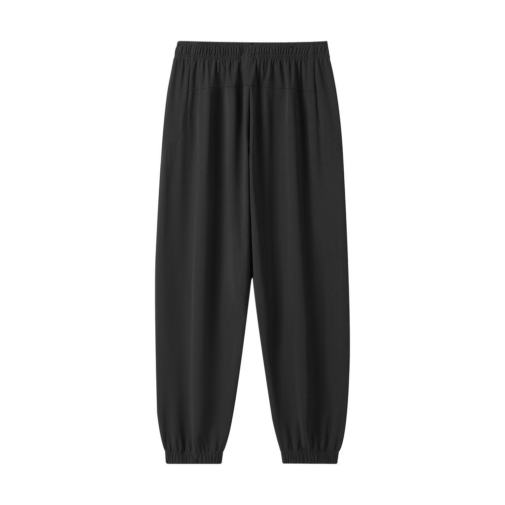 Skechers Carbon Black High Elastic Breathable Comfortable Tapered Fashion Lightweight Casual Knitted Sports Pants Men bottoms X226M032