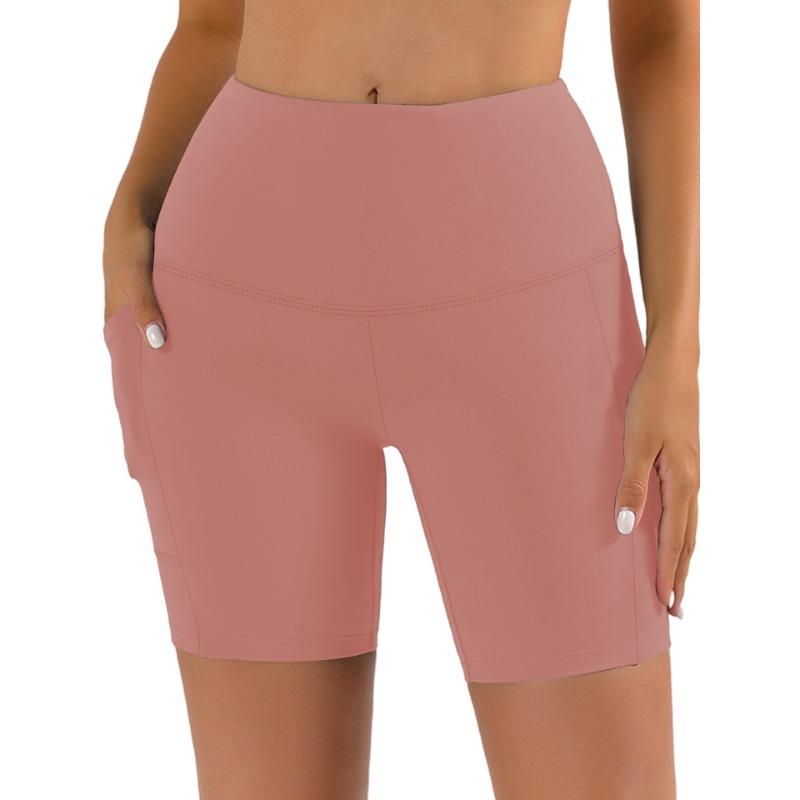 Damen Po-Lifting Elastische Enge Yoga-Shorts Mit Taschen Für Fitness-Training Im Fitnessstudio