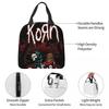 Korn Heavy Metal Band Album Tour 2024 Insulated Lunch Bag for Women Office Cooler Thermal Food Box Tote Lunch Boxes Container