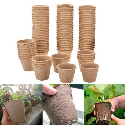 100 pçs 8cm pote de papel planta começando flor berçário copo kit orgânico biodegradável eco-amigável cultivo ferramentas de jardim