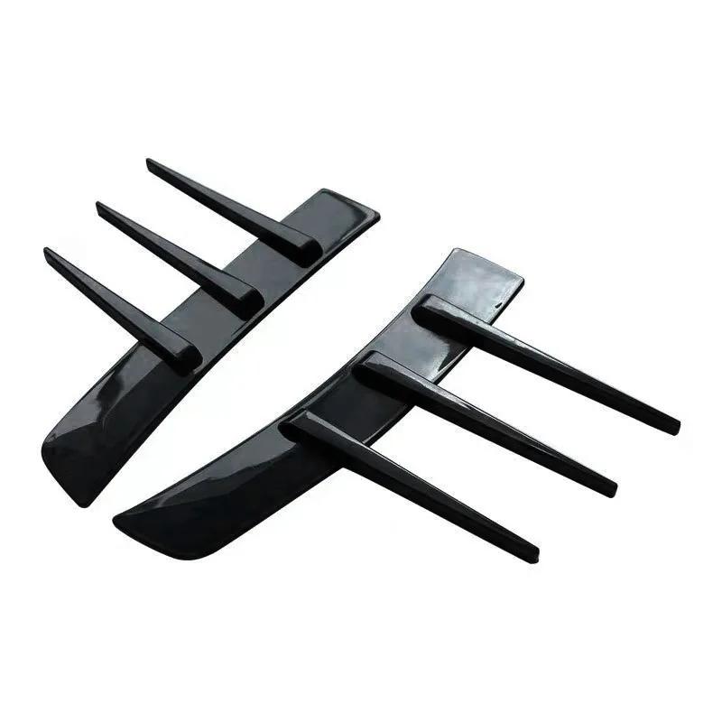 

2pcs Universal Car Shark Gills Side Fender Vent Air Wing Cover Trim Cover Glossy BlackCarbon Fiber Auto Body Decorativer Sticker чёрный