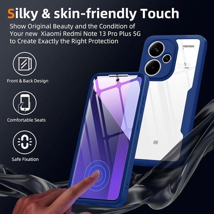 Coque - E.F.CONNECTION - Pour Xiaomi Redmi Note 13 Pro Plus 5G - Bleu Marine - Antichoc - Protection intégrale