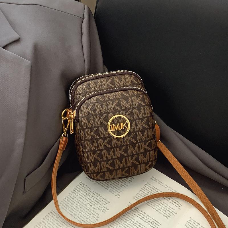 New Fashion Messenger Small Bag Retro Printed Women's Shoulder Bag Trendy Women's Breast Bag Trendy Mobile Phone Bag