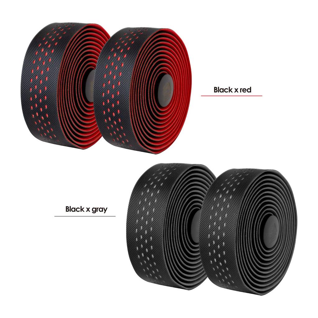 GORIX Road Bike Bar 2 Colors Black X Red Tape, (GX-063BD), Anti-Slip, Shock-Absorbing,
