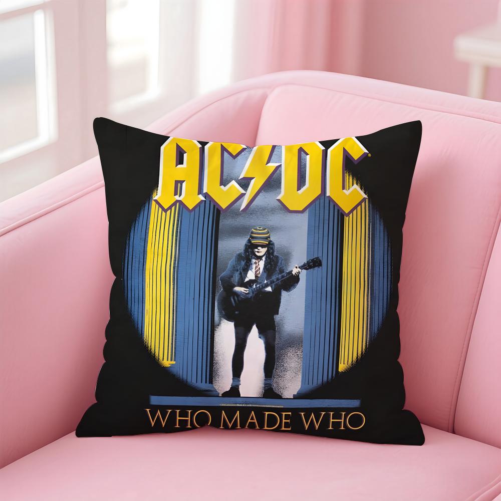 Band A-AC D-DC Cushion Cover Comfortable Reversible Pillow Cover Ideal for Car Sofa Bedroom & Beyond