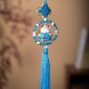 Car Lucky Cat Blessing Plate Rearview Mirror Ornament for Women's Safety