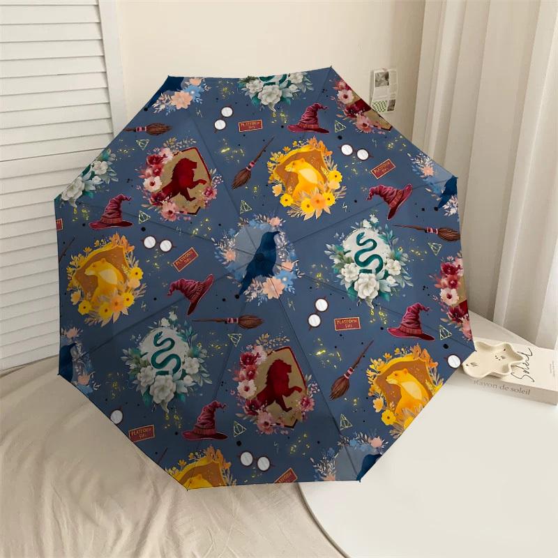 1PC Warner Hogwarts School of Witchcraft and Wizardry Umbrella-8-Rib Reinforced, Automatic Open, Lightweight-A109