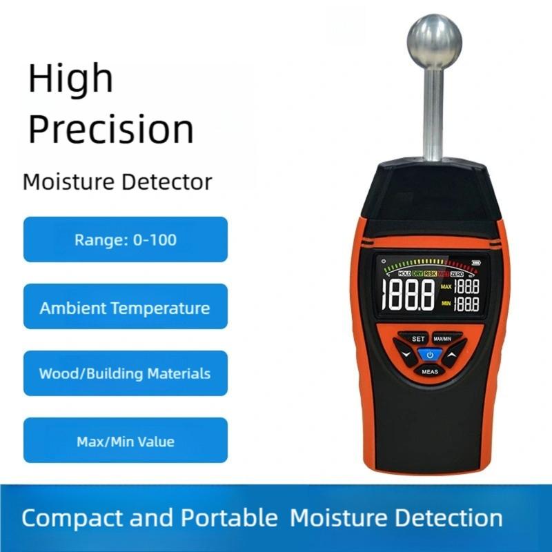 Portable Moisture Detector with LCD Screen for Quick Moisture Testing In Construction Sites and Woodworking Applications