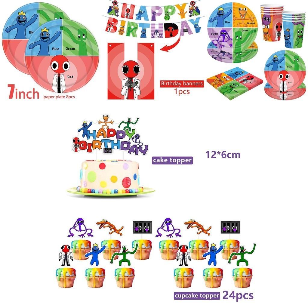 Roblox Rainbow Friends Birthday Party Supplies Complete Kit With Balloons Cake Topper Banner And More!