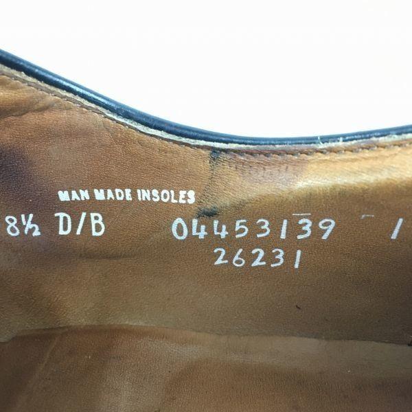 80er-90er Vintage BOSTONIAN Vollleder Wingtip Full Brogue Schwarz Größe 8.5D 26.0-26.5 Herren(GEBRAUCHT)