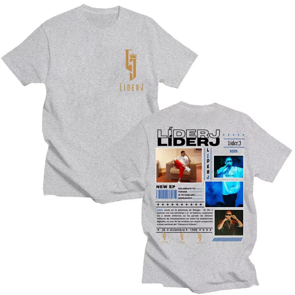 

Rapper LIDERJ Album Tour 2026 Tshirt Unisex Women Pop Music Fashion Casual Hip Hop T Shirt Cotton Oversized Casual Summer Tshirts S