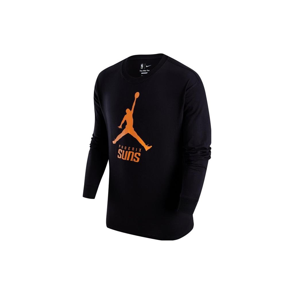 Jordan Phoenix Suns Big Logo Print Crew Neck Casual Long Sleeve T-Shirt Men Tops Black FN1281-010