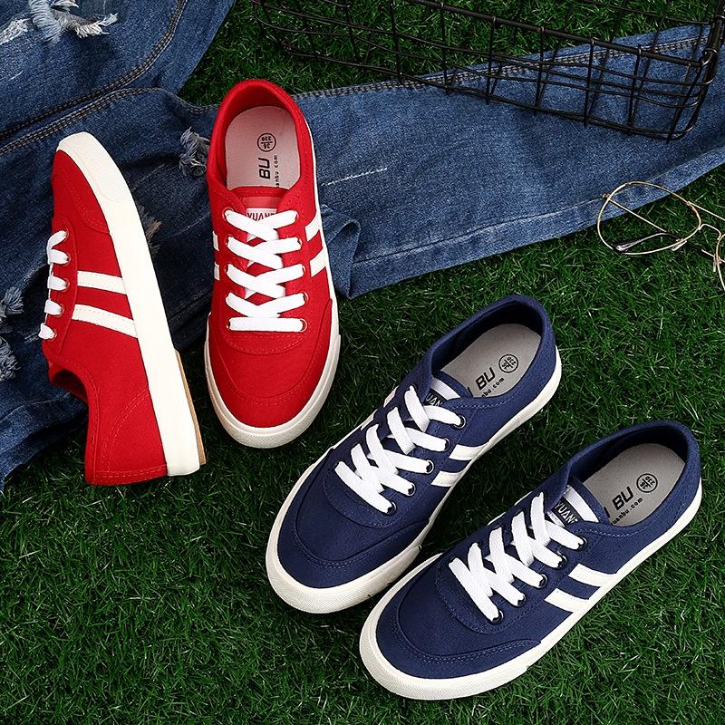 Stylish Breathable Sneakers Korean Design Flat Bottom Harajuku Women's Canvas Shoes