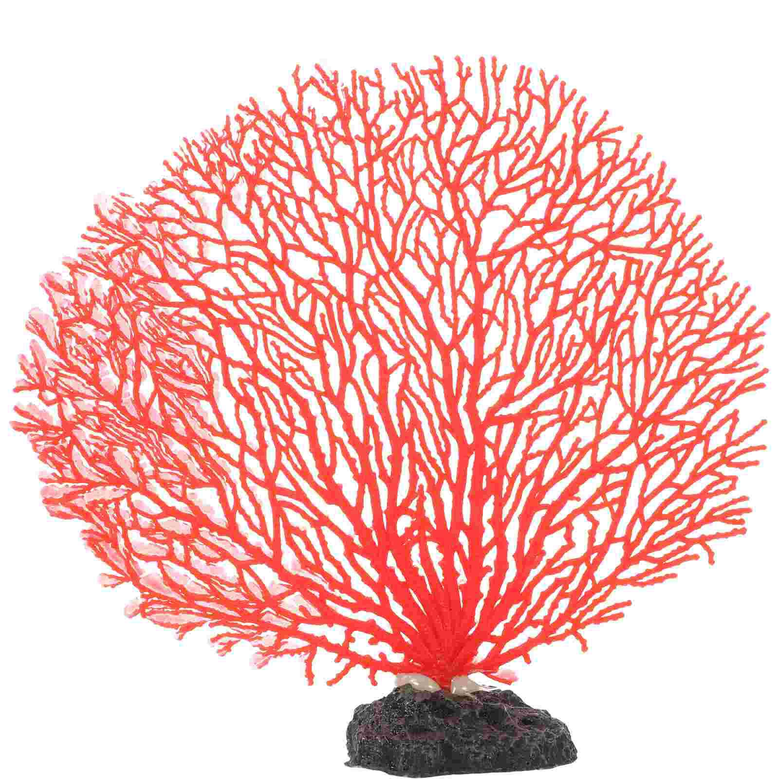 

Simulated Coral Wall Plant DIY Artificial Delicate Pvc Desktop Aquarium Home Tank 18x18cm червоний