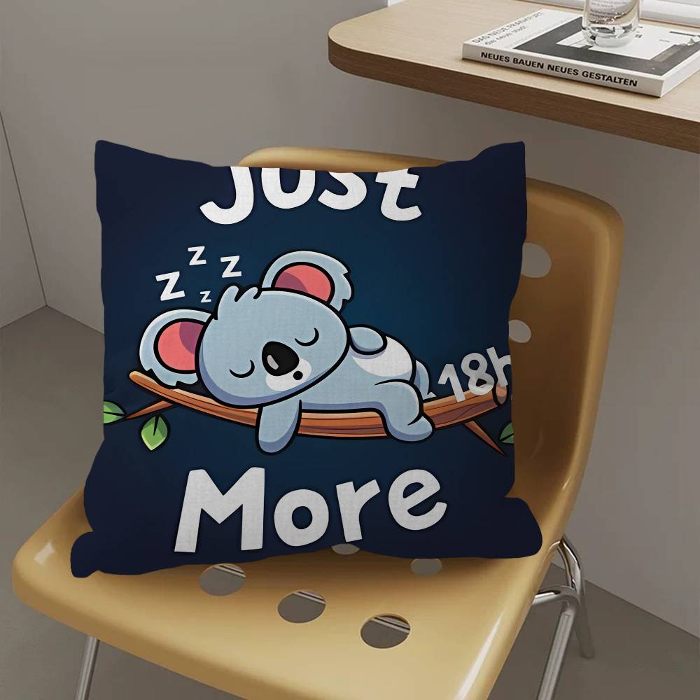 Cute Cartoon Koala Cushion Cover Inches Farmhouse Decor Home Throw Pillow Covers for Couch Decorations
