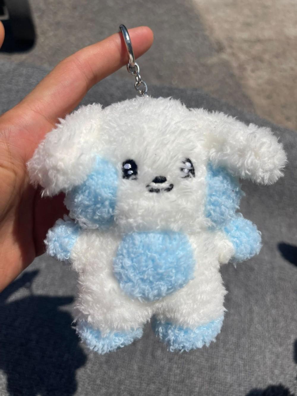 ~10CM Kpop ZB1 Puppe Schlüsselanhänger Zeroni Cartoon Niedliche Plüschpuppe Anhänger Tasche Zubehör Schlüsselring ZhangHao HanBin Ricky Fans Geschenk 10CM white