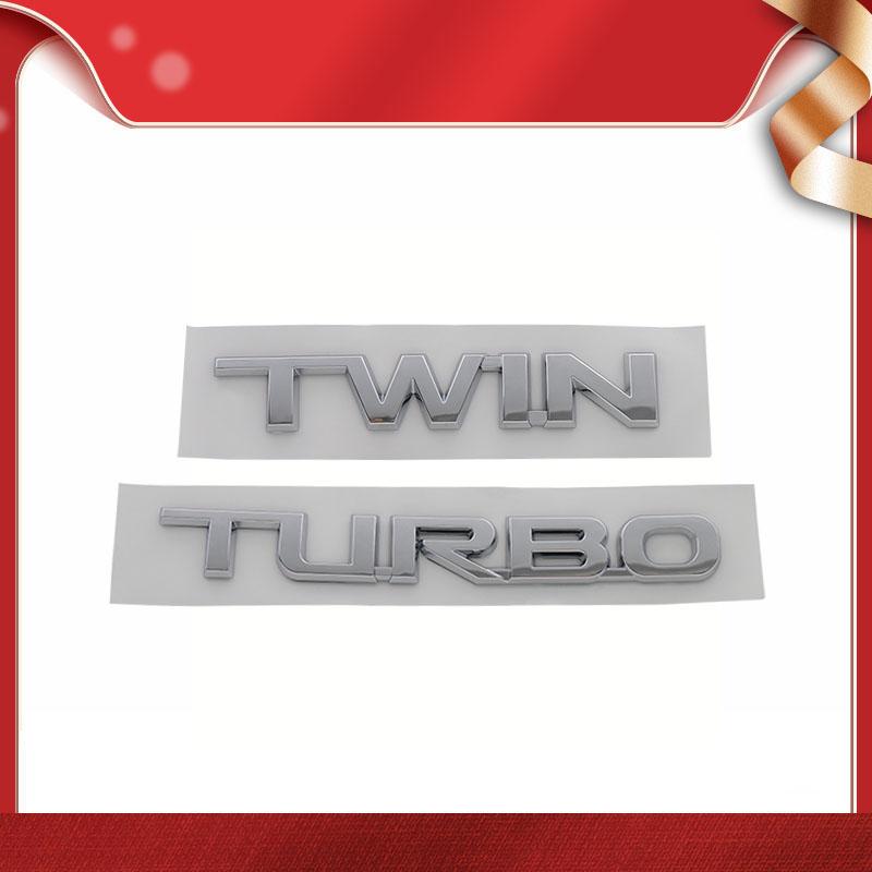 3D Premium ABS Car Sticker Twin Turbo Letter Body Emblem Decal For Land Cruiser Prado LC250 LC300 Exterior Decoration