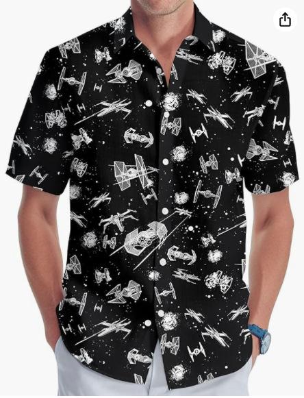 Summer Hawaiian Shirt Men's Fashion Digital Printing Short Sleeve One Hong Kong Trendy
