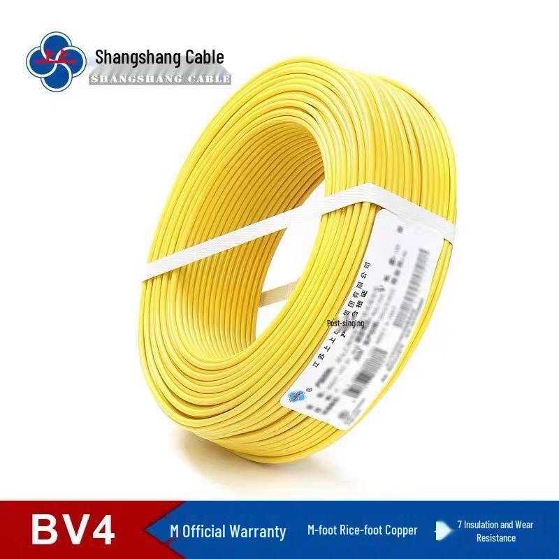 Shangshang BV Flame Retardant Copper Wire: 1.5/2.5/4/6 Sqmm Single Core for Home Use
