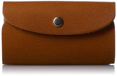 Rawhide Leather Smart Key Case, Made In Japan, Handmade, Brown (light Brown)