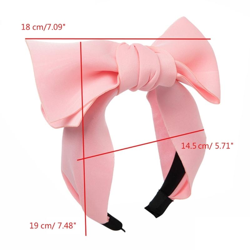 Rosa Schleife Breite Stirnbänder Lieblicher Prinzessinnen Kopfschmuck Gepolsterte Haarbänder Accessoires Frühlings-Haarbänder Geburtstagsfeier