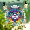 Durable Metal Wind Chime with 2D Rotating Seashell Design Colorful Reflective Outdoor Decor for Garden Patio Yard