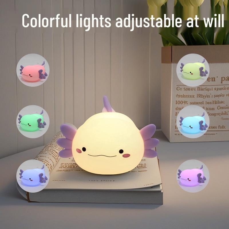 Axolotl Silicone Night Light - Creative Bedside Atmosphere Lamp & Gift Ornament