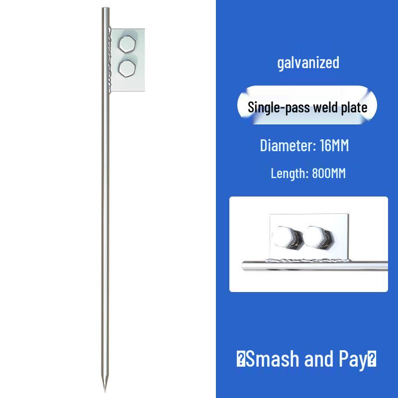 Verzinkte Blitzableiter-Erdungselektrode und Spitze