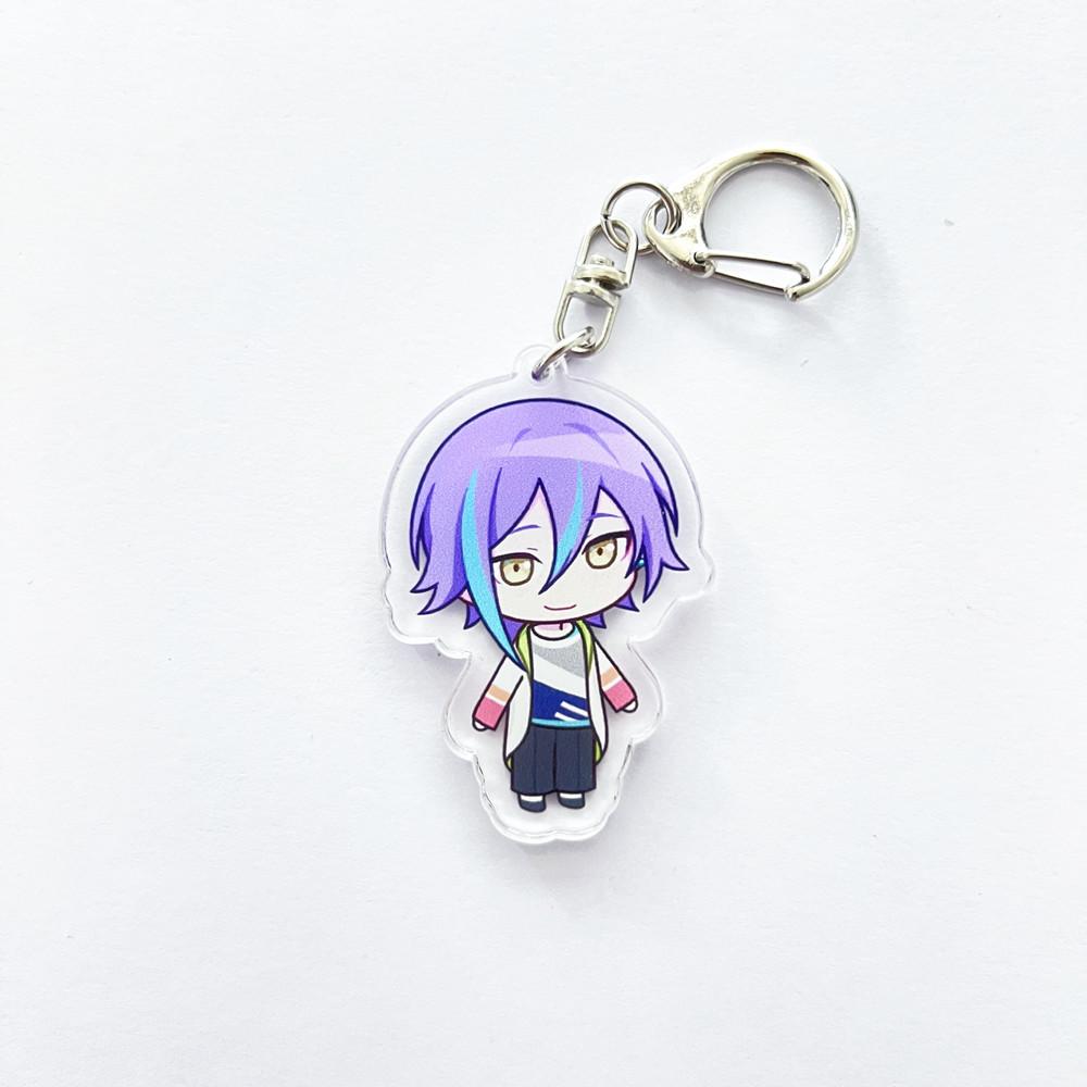 Anime PJSK Project Sekai Colorful Stage Character SD Cosplay Keychain Bag Pendant Acrylic Keyrings Key Chain Ornament Decoration