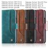 Leather Phone Case For Samsung Galaxy S25 S24 Ultra S23 S22 S21 S20 FE S10 Plus Note 20 10 9 5G Magnetic Flip Wallet Phone Cover