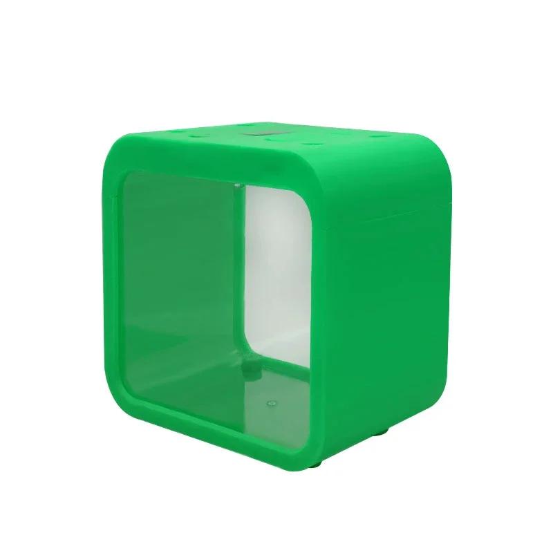 Kreatywne akwarium Przezroczyste małe akwarium LED Światło Betta Hodowla Box Złota rybka Mini akwarium Klocki budowlane Izolacja Box