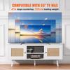 Rattan TV Stand, Boho TV Cabinet for 55 inch TV, Mid Century Modern TV Stand, Rattan TV Console with Adjustable Shelfs for Living Room, Media Room,