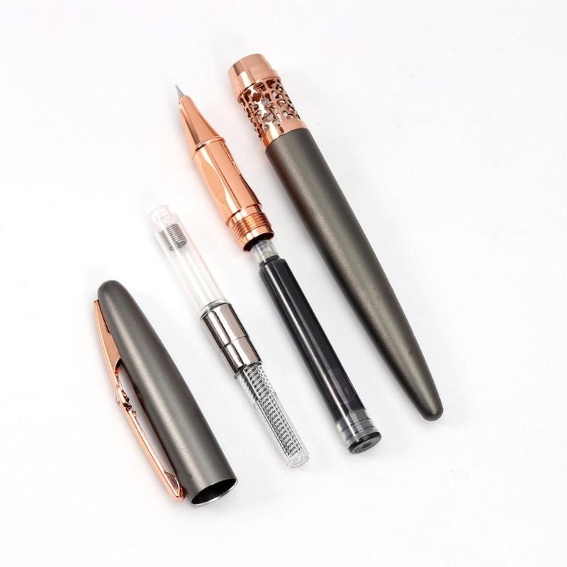 Metal Fountain Pen Smooth Writing Pen Calligraphy Pen Business Pen Ink Pen School Office Supplies Signature Pen