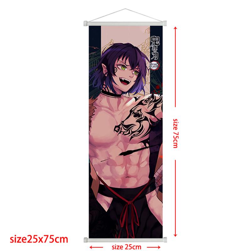 Demon Slayer Scroll Poster Rengoku Kyoujurou Heimdeko Kamado Tanjirou Wohnzimmerdekoration Hängegemälde Kindergeschenk Poster