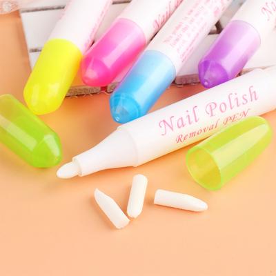 Penna per cancellare le unghie da 6 g. Testa rimovibile per la pulizia dello smalto. Penna per correttore per manicure in plastica