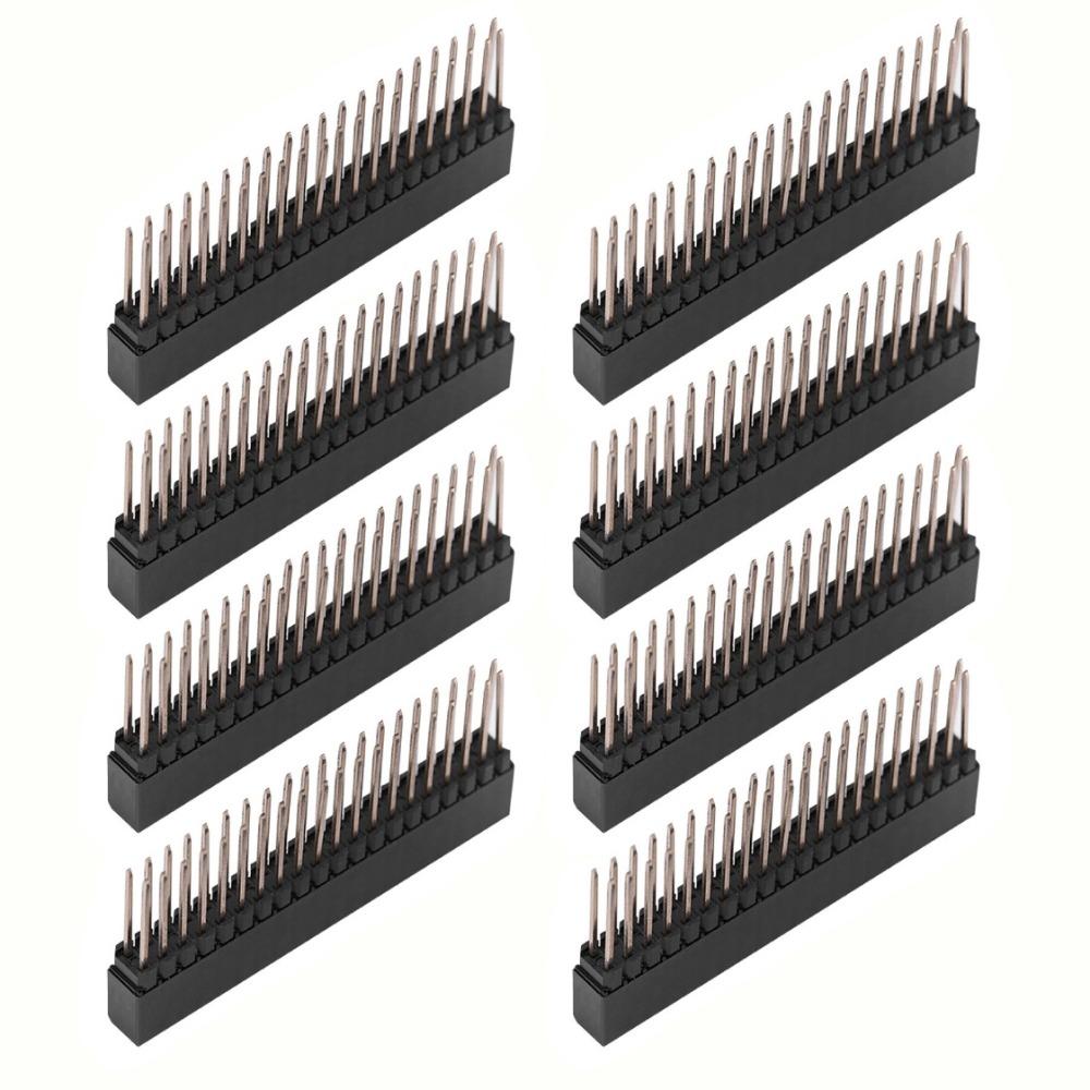 8Pcs 2.54mm Pitch Female Header 2x20 Pins Female Header Connector  for Raspberry Pi