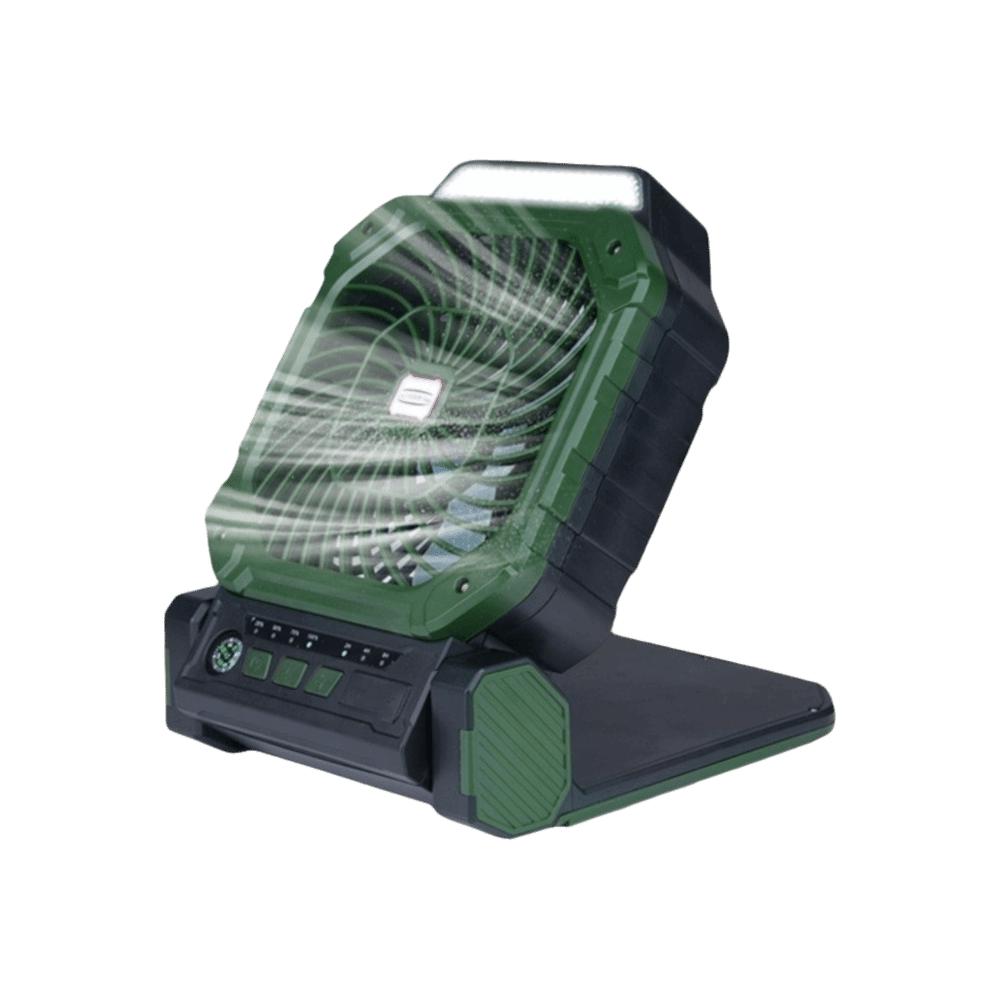 Infinite Loop Led Lantern 7800mAh Solar Panel Fan Portable Outdoor Tent Fans  Tent Use зелёный