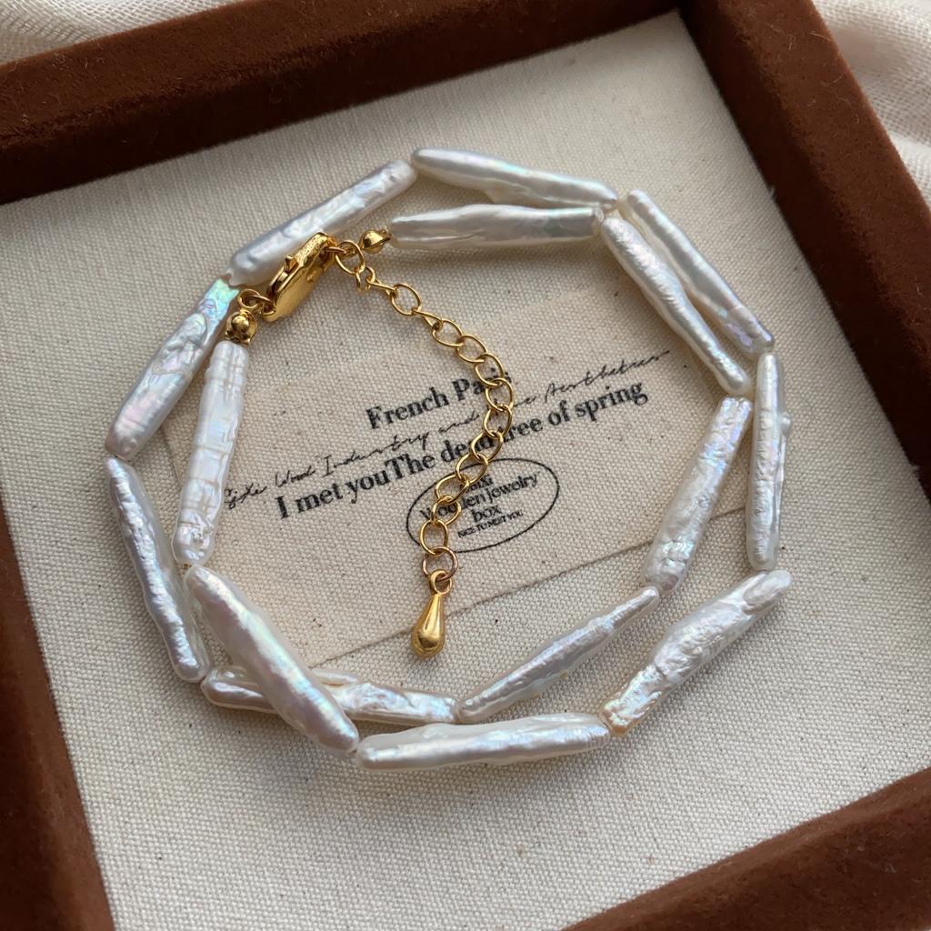 French Light Luxury Special-Shaped Baroque Irregular Natural Freshwater Pearl Necklace Niche High-End Luxury And Elegance