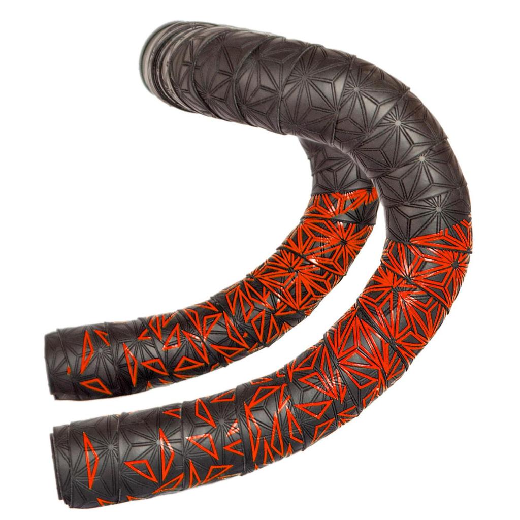 Chrysanthemum Pattern Shock-Absorbing Gradient Bicycle Handlebar Tape - Breathable, Two-Tone, Wear-Resistant PU for Road Bikes.