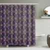 Luxury Gold Purple Shower Curtain Floral Pattern Decorative Bath Mat Set for Bathroom Accessories Extra Long Size Home Decor Ite