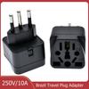 Universal Brazil Plug Adapter 3 Pin EU Euro AU US UK To Brazil Travel Adapter Electric Power Cord Charger Socket Outlet