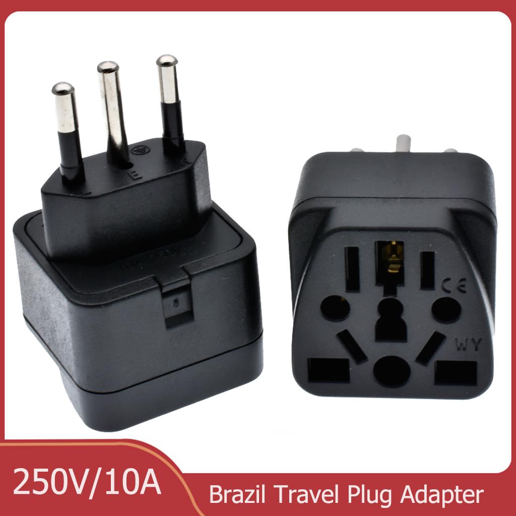 Universeller Brasilien-Steckeradapter 3-Pin EU Euro AU US UK Nach Brasilien Reiseadapter Stromkabel Ladegerät Steckdose