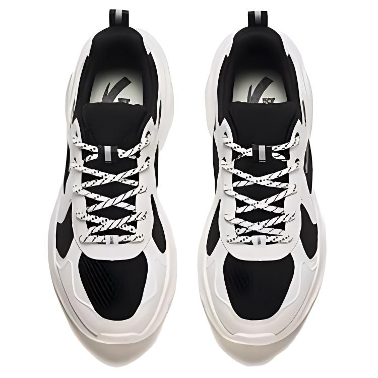 Anta Versatile Comfortable Wear-Resistant Breathable Low-Top Casual Shoes Women sneaker Black White 922428810-3